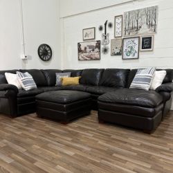 Beautiful Leather Hogan Sectional Couch | Free Delivery!