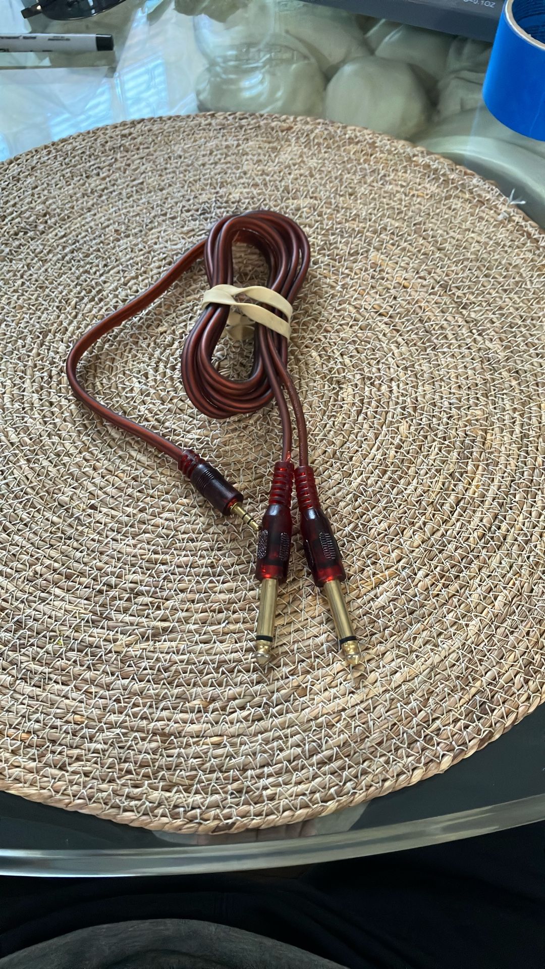 2 1/4 Male Mono To 1/8 Male Stereo Cable
