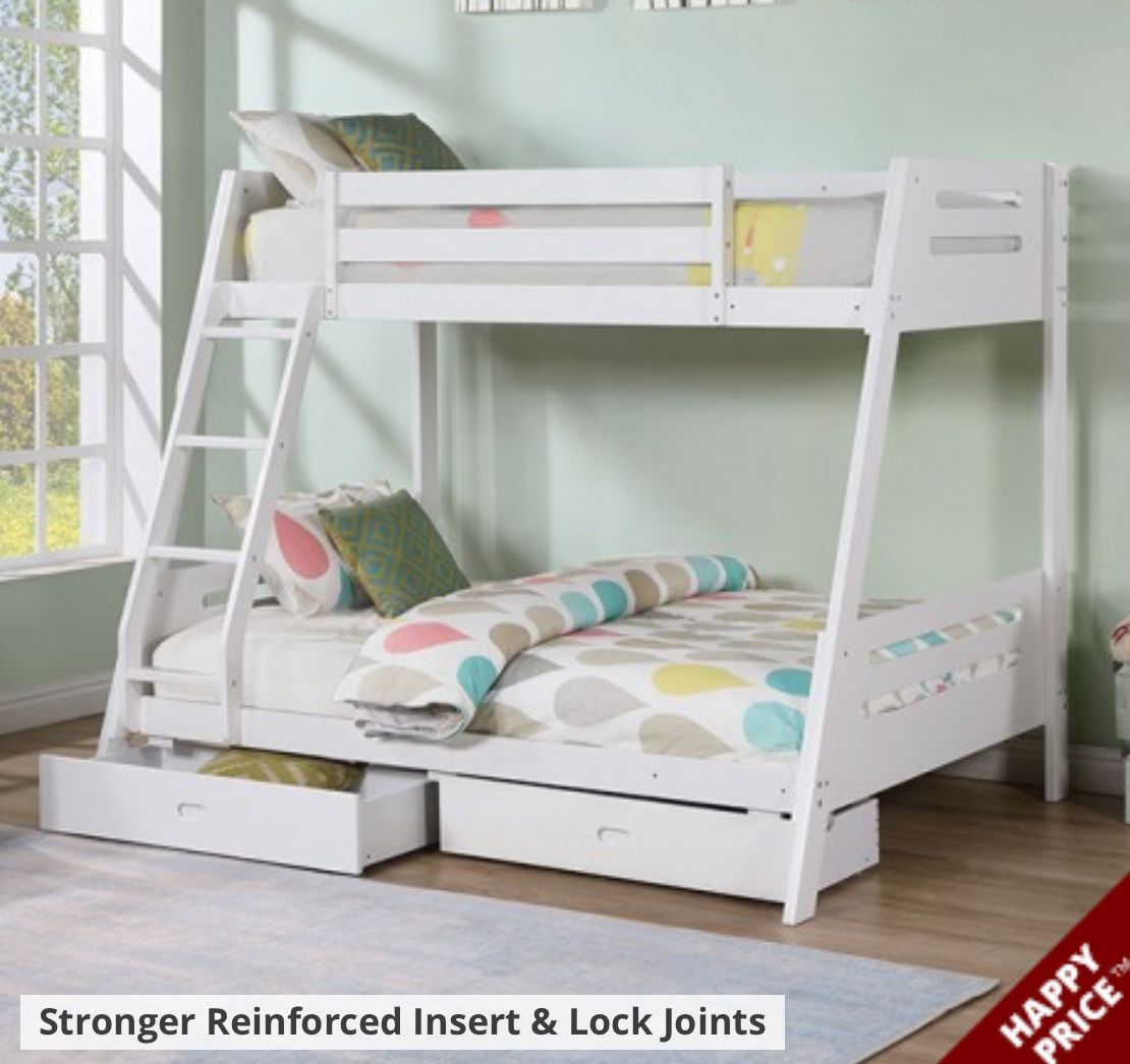 Litera Con Colchones. Full / Twin Wooden Bunkbed With Both Nice Mattresses Included 👈🏼
