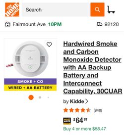 Kidde smoke+carbon monoxide alarm