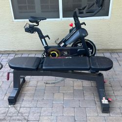 Weight bench and stationary bike