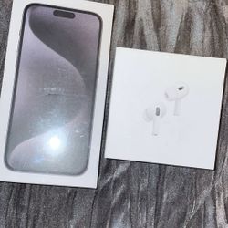 BRAND NEW  15 Pro Max W/ Air pods