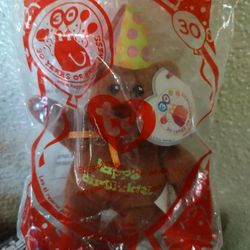 McDonalds 30 Years Of Happiness Ty Teenie Beanie Celebration The Bear. McDonald's 30 Years Of Happiness 