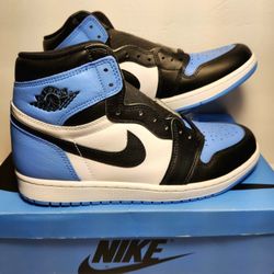 Nike Air Jordan 1 Retro High OG UNC Toe Size 9.5 Men's