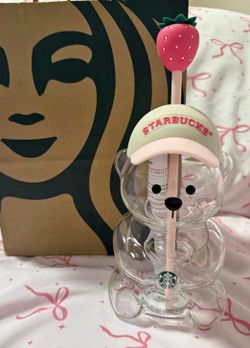 Starbucks BaristaGlass Strawberry Topper Straw