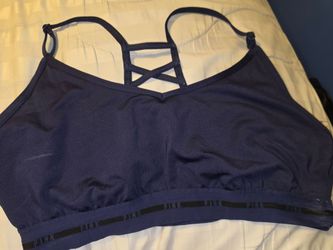 Navy Blue Strappy Sports Bra