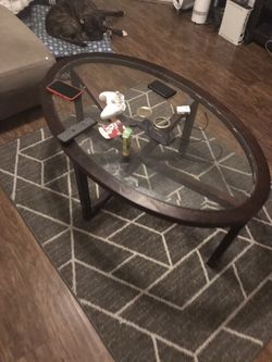 Glass coffee table with two glass corner tables. Moving and need to sell ASAP