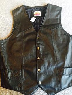 Woman leather vest, Size medium