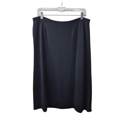 Eileen Fisher Skirt Womens Large Pull On Midi Wool Blend Knit Sustainable 