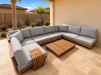 9 Piece Team Outdoor Patio Furniture Lounger Set Sunbrella Cushions *New*