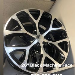 26”  Wheels Rims Tires Sensors Lugs Locks Installation Ready To Roll