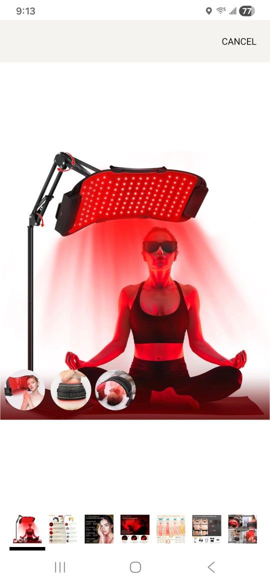 Multifunction Red Light Therapy for Body and Face, Gray