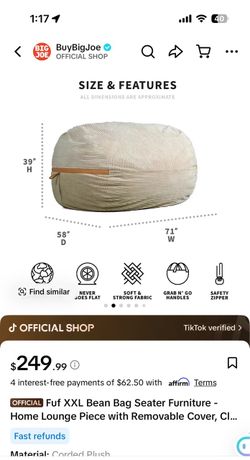 Excellent Condition Large Bean Bag!