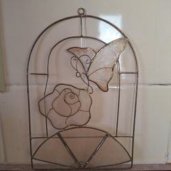 Stained glass & brass