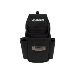 Husky 6.7 in. Black 3-Pocket Utility Tool Belt Pouch=Tools-248