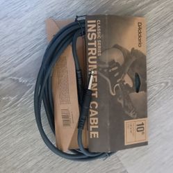 D'Addario 10 Foot Instrument Cable
