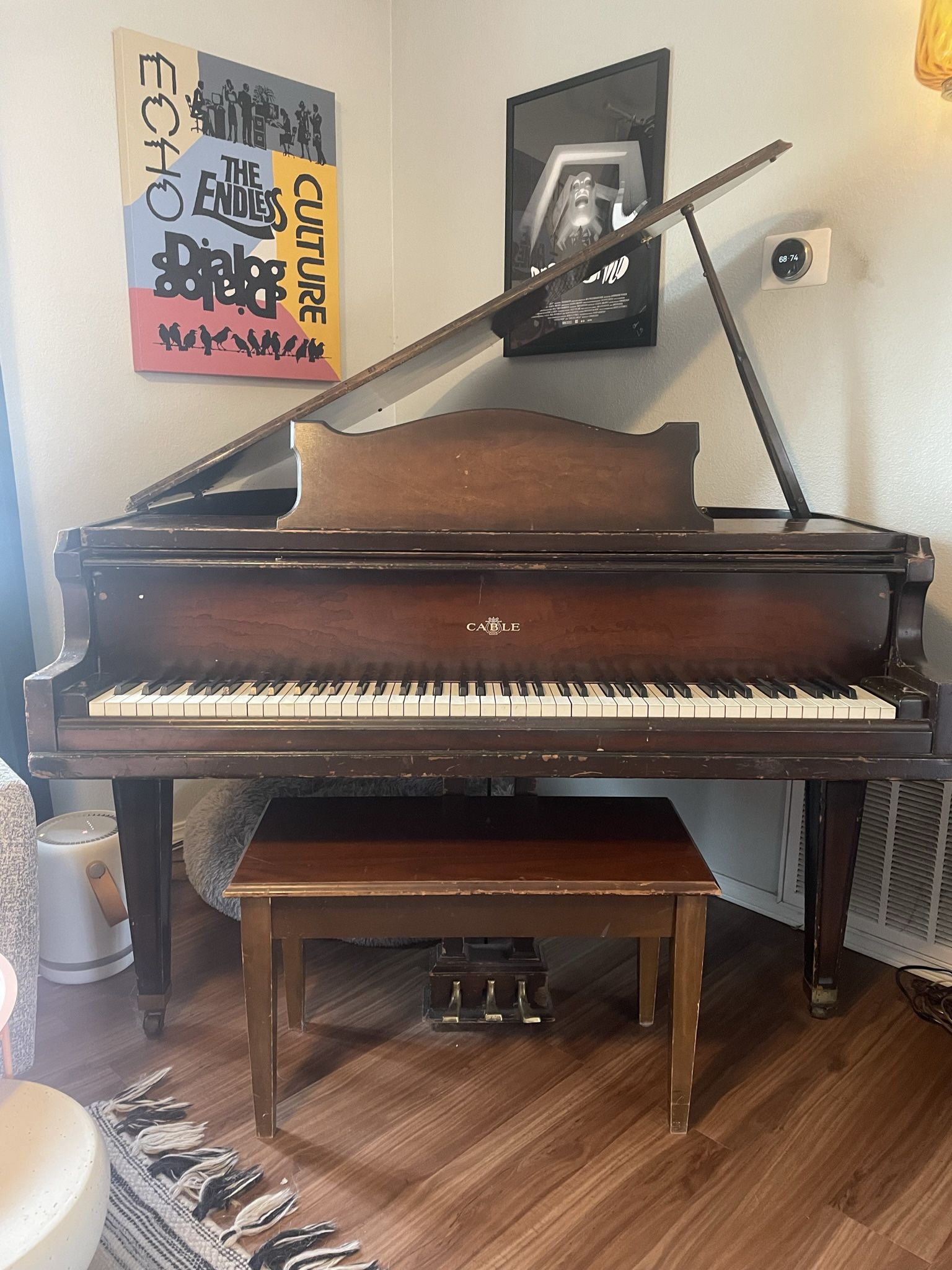 1920s Cable Baby Grand Piano