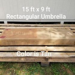 15 Ft. x 9 Ft. Rectangular Umbrella 