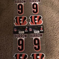 Bengals and Joe burrow stickers