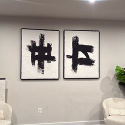 Original Large Black And White Art Work