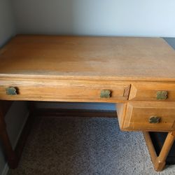 Vintage Wooden Desk, Circa 1950
