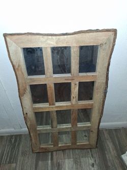 Oak mirror