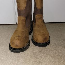 Carhartt Boots Size 14 Hunting Fishing Work Tan Leather Chore 