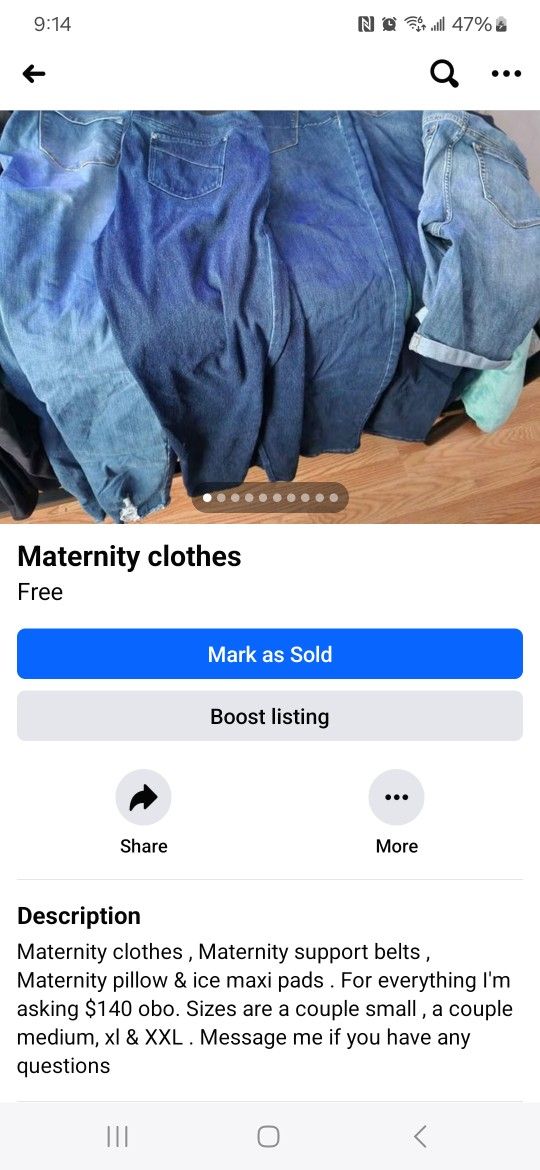 Maternity Clothes & Pillow