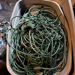 Huge Bin Of Outdoor Extension Cords 