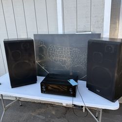 Pioneer AV receiver and Kenwood tower speakers