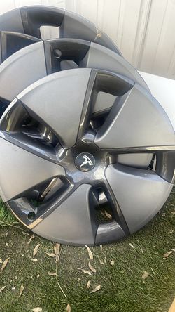 Tesla hubcaps for a Tesla model three