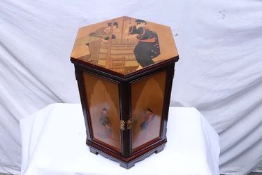 Vintage Asian Hexagonal Chest