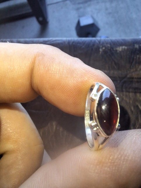 Moonstone Red Garnett And Black Onyx Rings Sterling Silver.