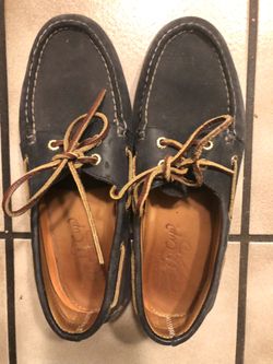 Sperry Blue Leather Boat Shoes Size 8