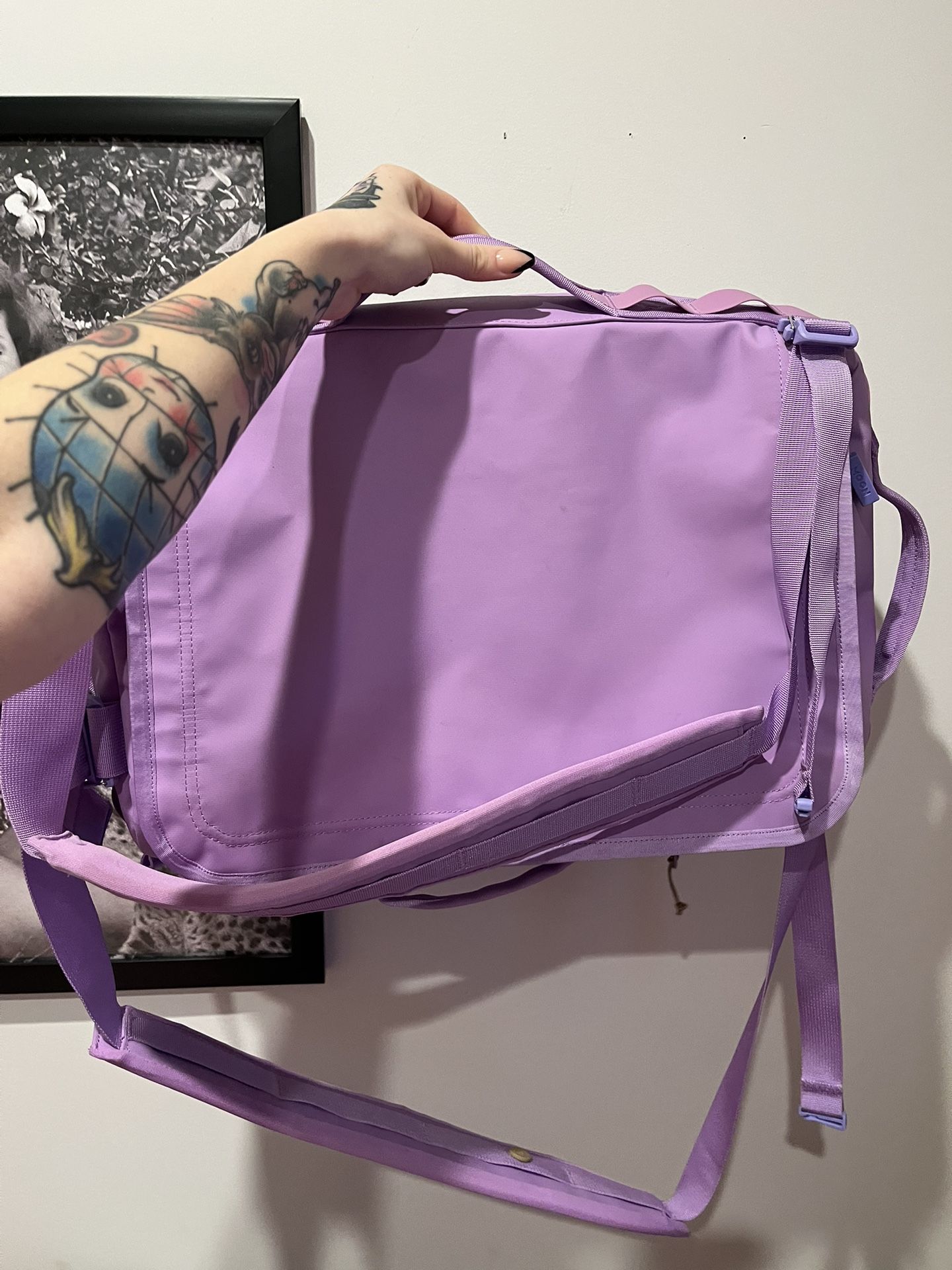Baboon to the Moon Purple Duffle Bag / Backpack