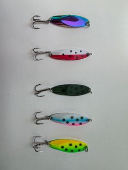 Set of 5 Fishing Spoon Lures - 7G - New