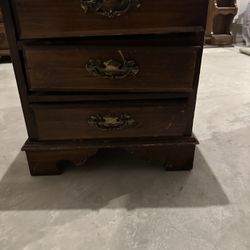 Chest drawers With Mirror And Two End Tables And Dresser