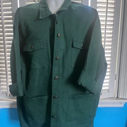 Ny 10018 Size Medium Green Coat