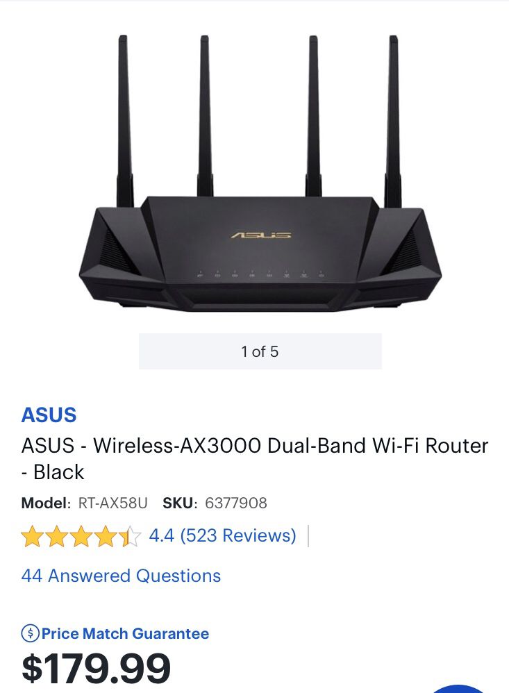 Asus wireless-AX3000 dual-band WiFi router