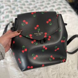 Kate Spade Black/navy Cherry Back Pack 