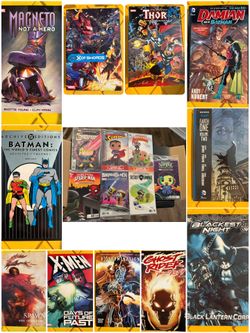 Marvel and DC comic book trades and omnibus lot