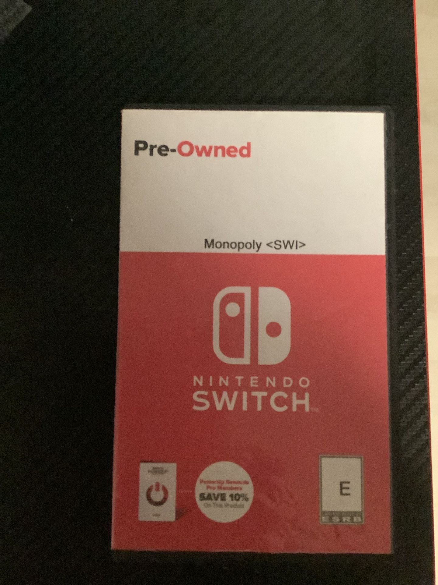 Monopoly Nintendo Switch Game Card with Case