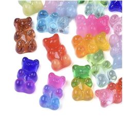 7 Pieces Of Gummy Bear Beads