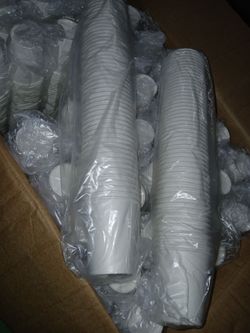 New CUP, PAPER, DISPOSABLE, HOT 1 BX (2,000) 6OZ. HOT WHITE CUP.