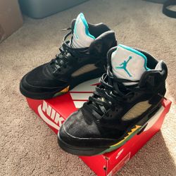 Aqua Jordan 5s , Size 9