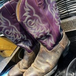 Justin Western Boots, Size 13 D, Yes, Purple! Sweet $98