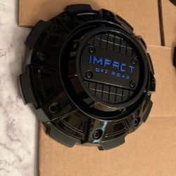Impact Off Road Black and blue Wheel Center Cap SD02-SG # F20P424A-6.