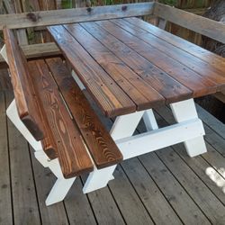 Picnic Tables And Garden Wooden Furniture.