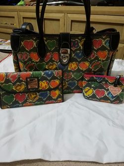 Dooney & Bourke Handbag with matching Wallet and Coin Purse