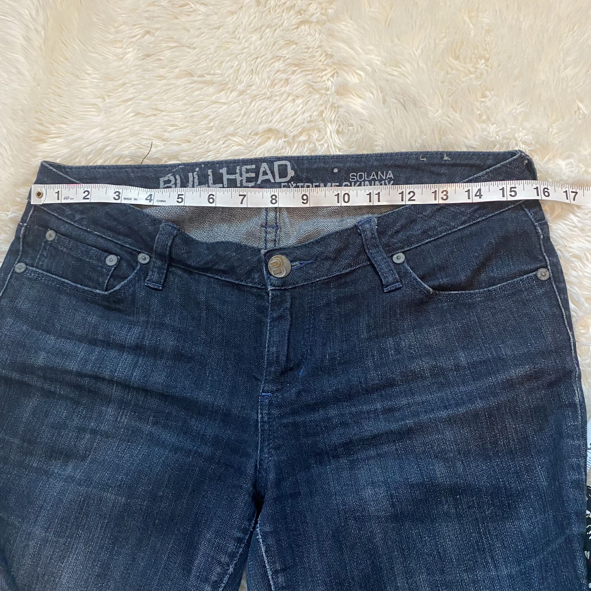 Bullhead Solana Extreme Skinny 9R Dark Blue Jeans